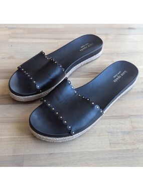 Kate Spade Leather Studded Accents Slides Sz 10